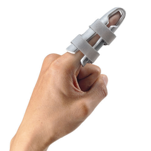 Générique Attelle Doigt Déclenchement Attelle Doigt Attelle Doigt Entorse Fracture Support Fixation avec Bande d'Aluminium Index Fixe Anneau Moyen Doigt